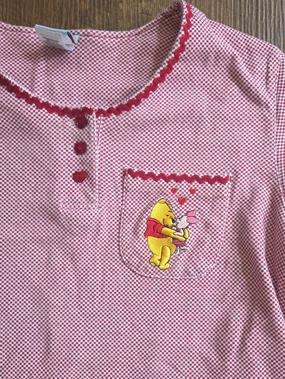 Disney Short Sleeve Night Gown with Winnie the Pooh Pocket Embroidery